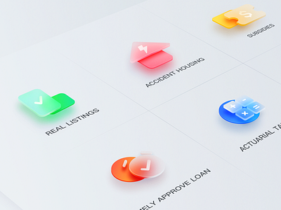 3D Frosted glass icon glass icon icon set logo 设计
