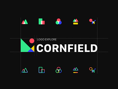 LOGO EXPLORE branding cornfield family graphic design home housing estates icon icon set logo mountain 设计