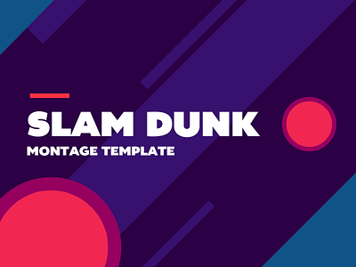 Slam Dunk basketball cartoon illustration montage music poster sport template ue ui video