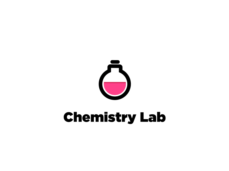 Chemistry lab animation effect icon text tube video