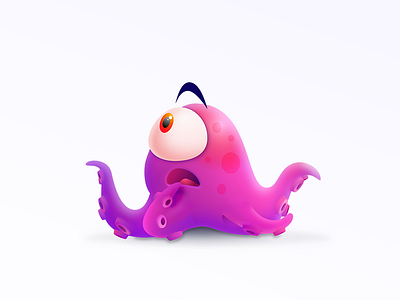 Webb family kwai app monster octopus 插图 海报 设计