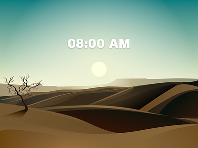 Western 8:00AM landscape 海报 插图 设计