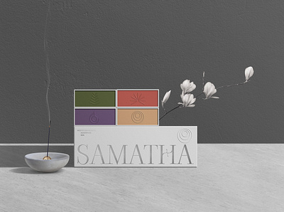 SAMATHA packaging branding concept graphic design identity incense label meditation minimalism packaging samatha