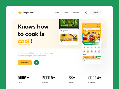 Cooking Tutorial App landing page