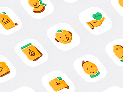 Food app icon design logo ui 品牌 图标 设计