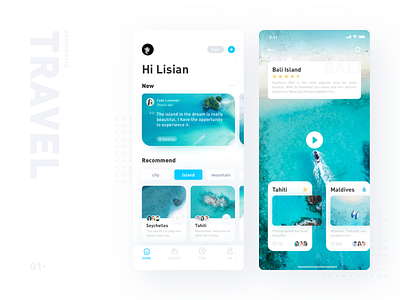 Travel project. ui ux 动画 品牌 应用 插图 设计