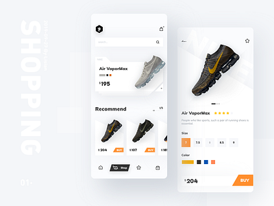 Purchase of shoes ae ui ux web web design 动画 卷筒纸 向量 品牌 应用 插图 设计