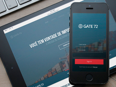 Website Gate72 gate72 interface mobile responsive trade ui webapp website