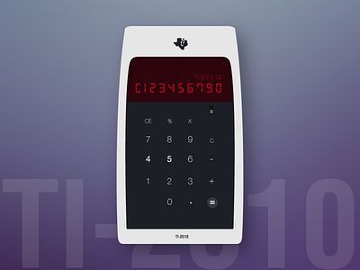 Vintage calculator Ti 2510 004 calculator dailyui freebie