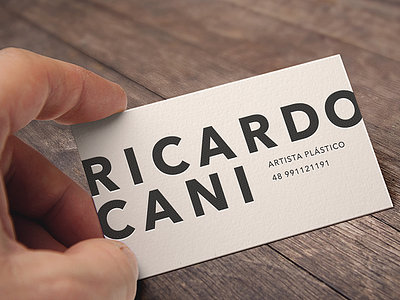 Ricardo Cani artista plástico business card ricardo cani