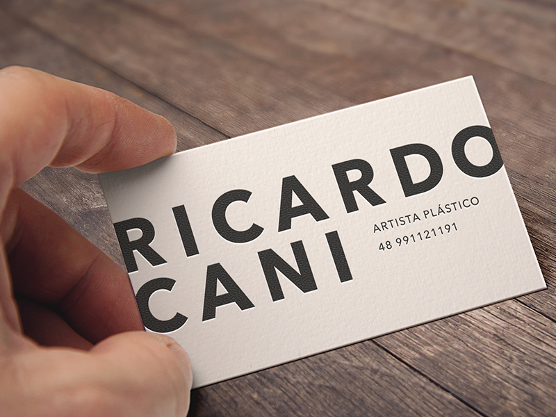 Ricardo Cani artista plástico ricardo cani business card
