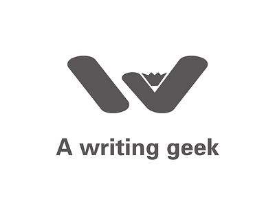 A writing geek logo 商標 字形 字體 設計