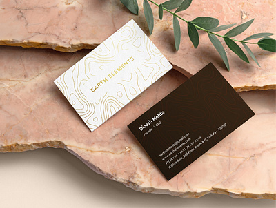 Visiting Card - Earth Elements brand identity branding design design agency logo presentation logotype luxury brand minimalist logo visiting card design visual art visual identity wordmark