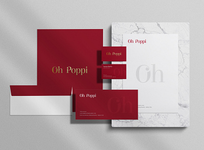 Oh Poppi - Brand Communication Design brand identity branding design agency fashion brand logo presentation logotype luxury brand minimalist logo print design printing visual design wordmark