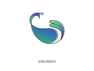 Minimalist Peacock Logo animal logo animals branding design graphic design illustration logo peacock peacock logo