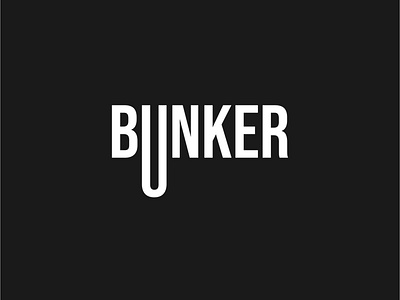 Bunker branding design flat graphic design logo type typography vector