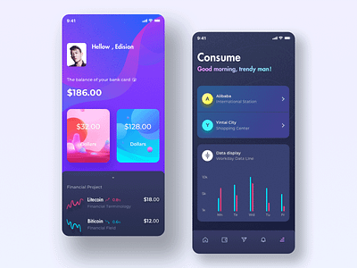 Hangshan Finance App Page Show 02 app design illustration ui ux