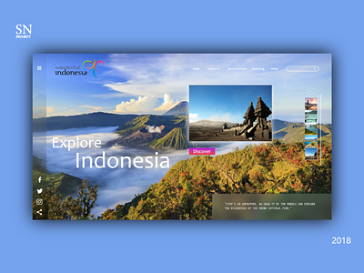 Explore Indonesia Landing Page adobe xd landing page landing page ui ui ui ux ui ux design webdesign website wonderfulindonesia
