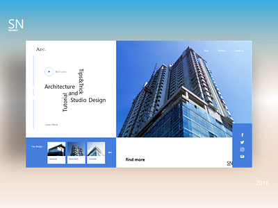 Arc Landing Page architechture architect landing page landing page design ui uidesign ux ux design