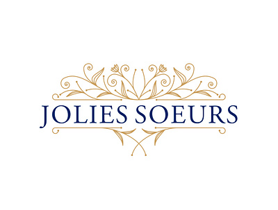 Jolies Soeurs logo branding company floral french leaf logo luxury modern retail simple sketch store unique