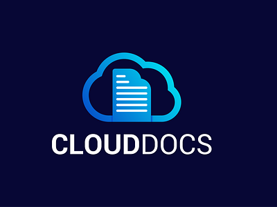 CLOUD DOCS app branding cloud create logo data design illustration logo logo designer mobile modern papet simple technology ui unique ux vector