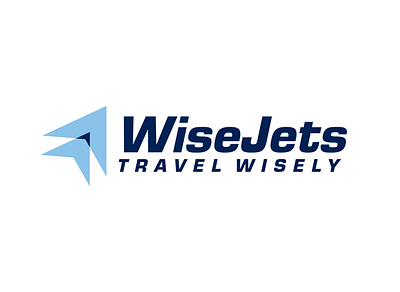 WiseJets app branding design graphic design illustration jet logo modern simple sky ui ux vector
