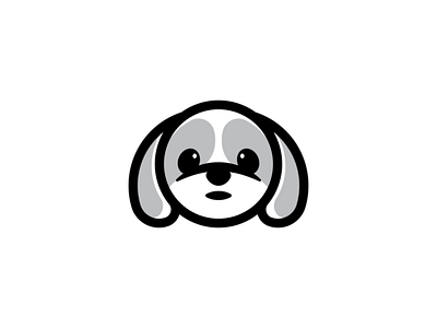 Puppy animal art cat design dog head logo mammal moden modern pet puppy silhouette simple veterinarian