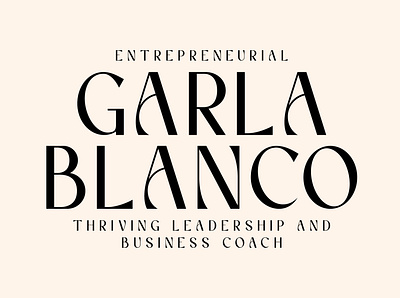 GARLA BLANCO Logo Design editorial