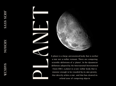 Planet | Wendys Sans Serif Font editorial