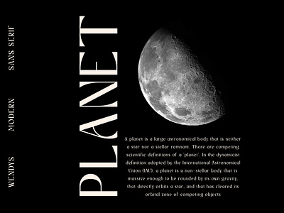 Planet | Wendys Sans Serif Font