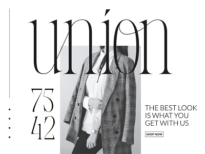 Union Fashion beauty black and white branding condensed cosmetic elegant fashion font logo luxury luxury logo modern serif serif font simple ui union