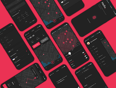 ParkIt UI android app dark mode find parking app mobile ui parking app resource ui uikit vector