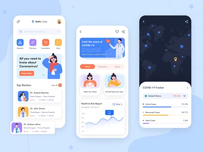 GO CORONA - Medical App Concept app consultancy corona coronavirus covid19 dashboad doctor fitness healthcare heath illustration management medical minimal pharmacy product design typography ux web website