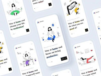 Quarantine & Chill app app design art cooking app corona covid19 dashboad food health illustration meditation music piano productive products quarantine splash webdesign website yoga