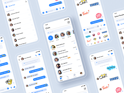 Messaging App Concept (Freebie) app call chat chatbot chatting color conversion dashboad event illustration login messaging app product design schedule splash stickers task video call webdesign website