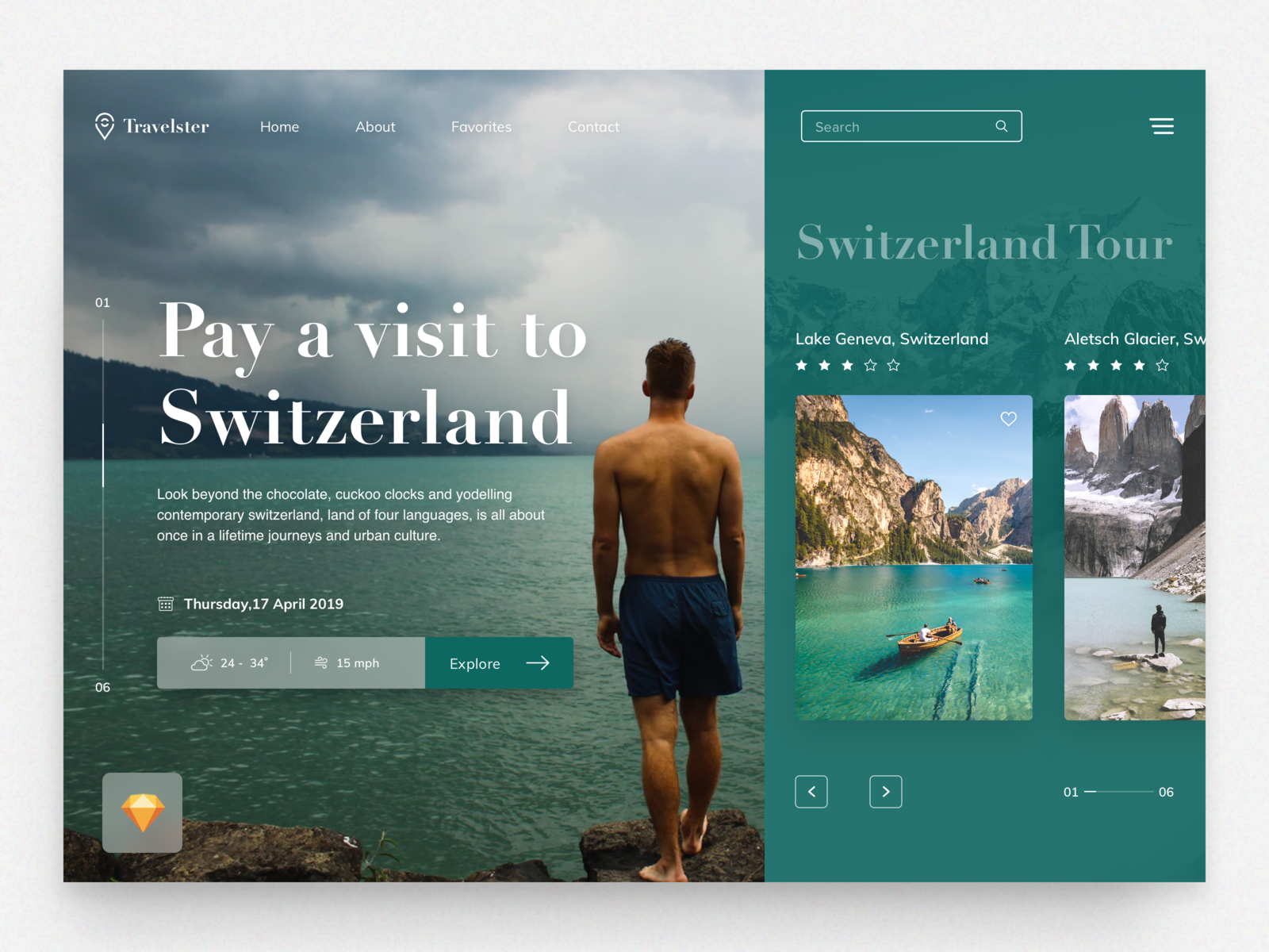 Travelster site by Bhavna Kashyap for Nickelfox UI/UX Design on