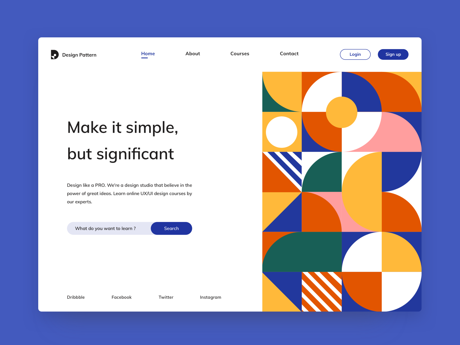 Design pattern website by Bhavna Kashyap for Nickelfox UI/UX Design