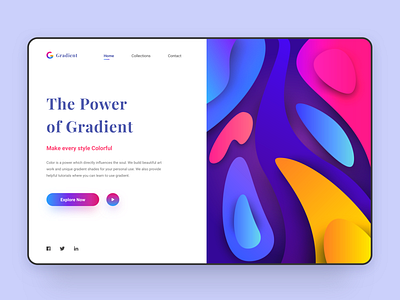 Gradient Web Concept abstract abstract art app art artwork clean color dashboard design gradient illustration landingpage logo minimal typogaphy ui ux web webdesign website