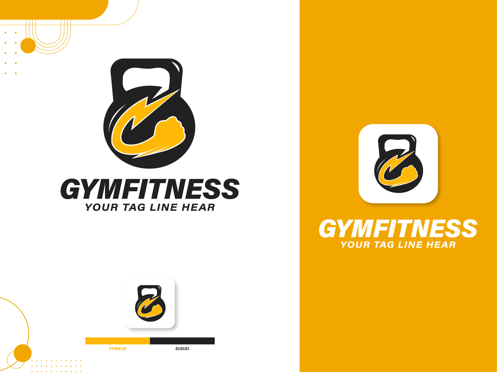 fitness gym logo design