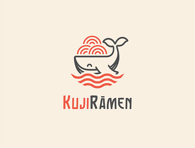 Kujiramen Logo japan logo ramen whale