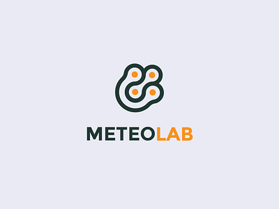 Meteor & Lab Logo design lab labolatory logo meteor minimalism