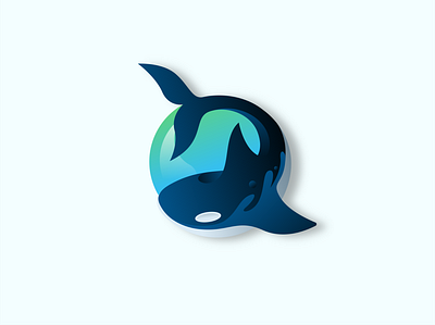 Orca Logo animal blue brand branding business design illustration logo orca orka sea shark vector whale