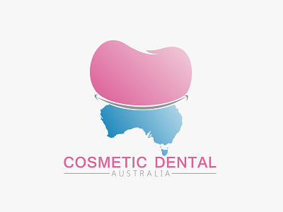 Cosmetic Dental Autra australia brand branding business cosmetic dental design illustration illustrator logo tooth toothbrush vector