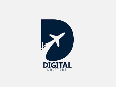 Digital Drifters 02 brand business d digital drifter icon illustration logo plane vector