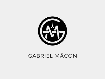 Gabriel Macon Logo black brand business font france gm illustration logo logo alphabet mg paris store vector watch