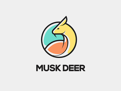 Musk Deer Logo animal brand business colorful deer design illustration logo musk vector wild