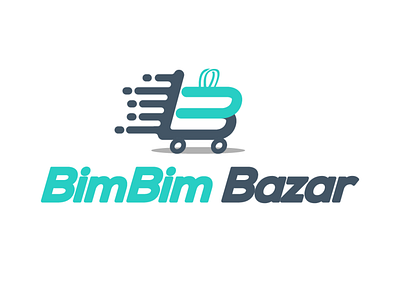 BimBim Bazar bag bazar blue business buy design fast logo market product sell shop troli