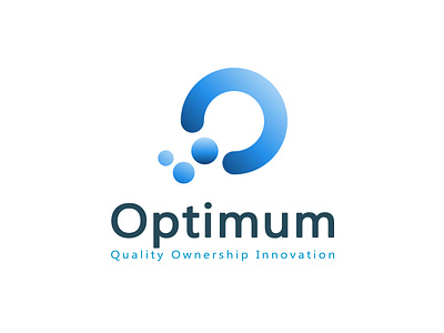 Optimum Logo blue brand business design gradient logo logogram logotype market o simple