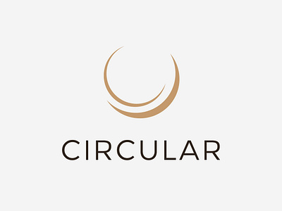 Circular Logo elegant exvensive gold logo luxury minimalist shape
