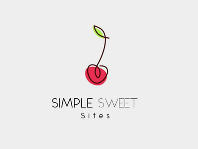 SIMPLE SWEET Logo cherry design fruit logo minimalist modern monoline simple